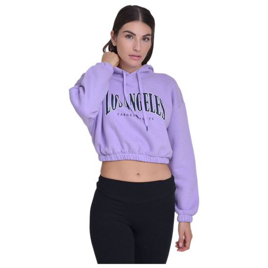 Target Γυναικείο φούτερ Loose Cropped Hoodie Fleece "Los Angeles" Target Γυναικείο φούτερ Loose Cropped Hoodie Fleece "Los Angeles"